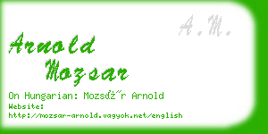 arnold mozsar business card